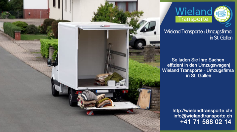 So laden Sie Ihre Sachen effizient in den Umzugswagen| Wieland Transporte - Umzugsfirma in St. Gallen